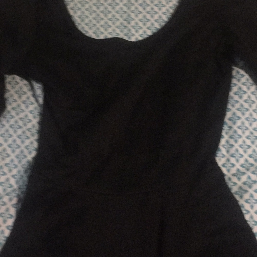 Black form fitting top